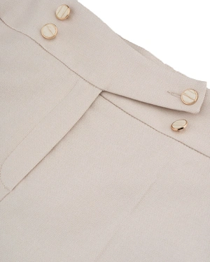 Light beige trousers in textured fabric | NEW - 5