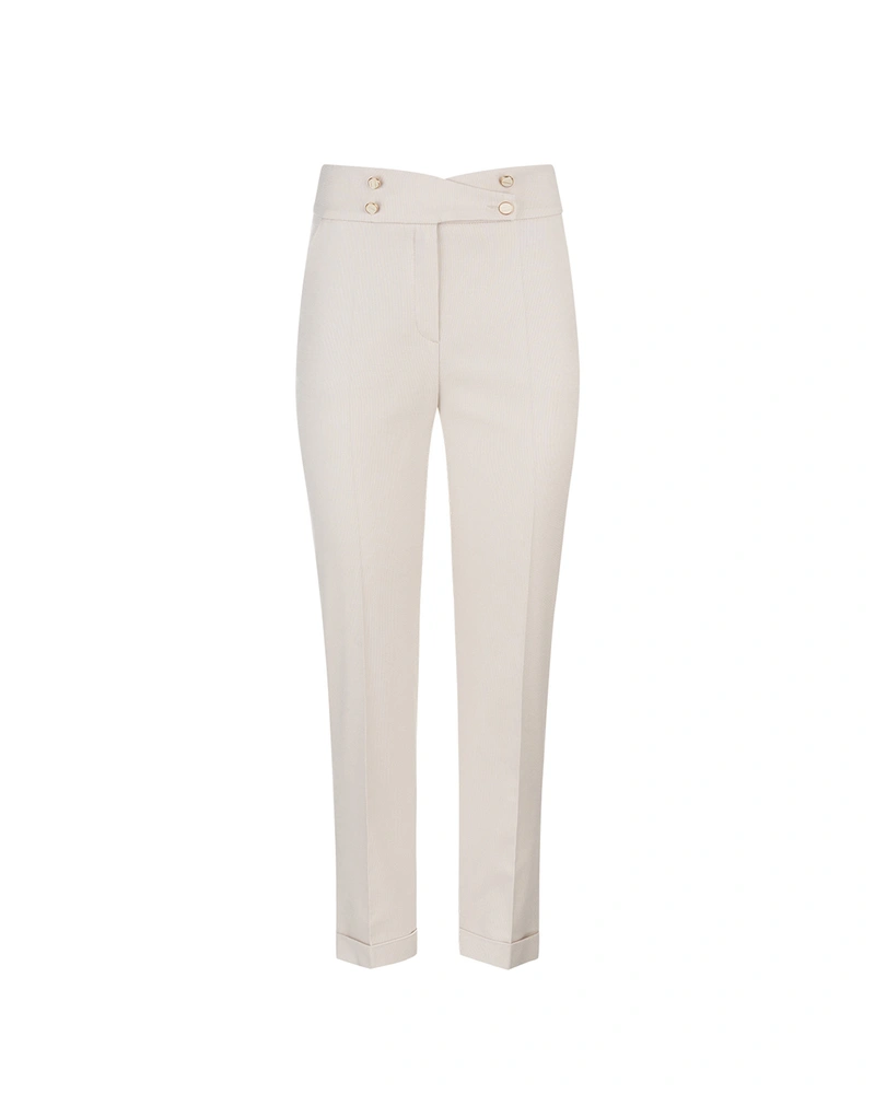 Pantaloni bej deschis din material texturat | Business