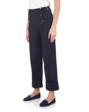 სწორი მუქი ლურჯი შარვალი მანჟეტებით | შარვლები და ელასტიკები | Dika.ge - 1 სწორი მუქი ლურჯი შარვალი მანჟეტებით | შარვლები და ელასტიკები - 1