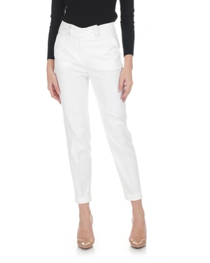 Light grey high-waisted trousers with a crease and tapered leg | Suits - 1