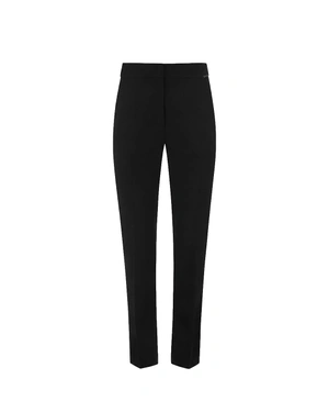 Elegant black women's trousers made with recycled fabric | Trousers | Dikastore.ro Elegant black women's trousers made with recycled fabric | Trousers