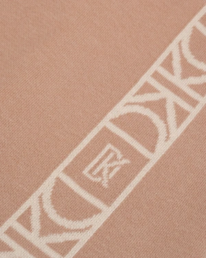 Beige knit sweatpants with side stripe, capsule collection leisurewear | Leisurewear - 3
