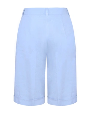 Linen and viscose tailored shorts | | Dikastore.ro - 2 Linen and viscose tailored shorts | - 2