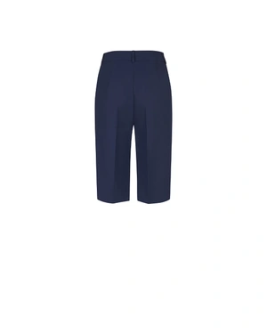 Dark blue bermuda shorts with crease | Shorts - 4