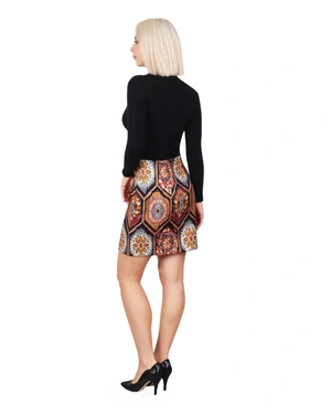 Skirt with a stylized motif | Skirts and Shorts | Dikastore.ro - 3 Skirt with a stylized motif | Skirts and Shorts - 3