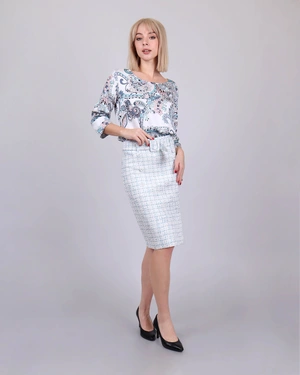 Tweed rayon and cotton skirt | Skirts - 4