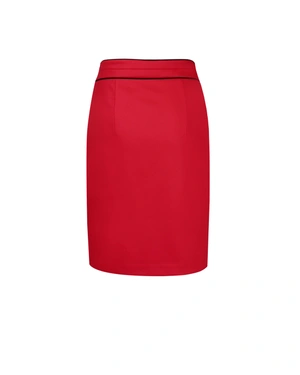 Straight skirt with contrast detail | Skirts - 1