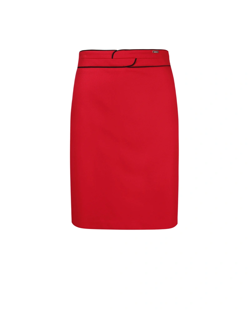 Straight skirt with contrast detail | Skirts