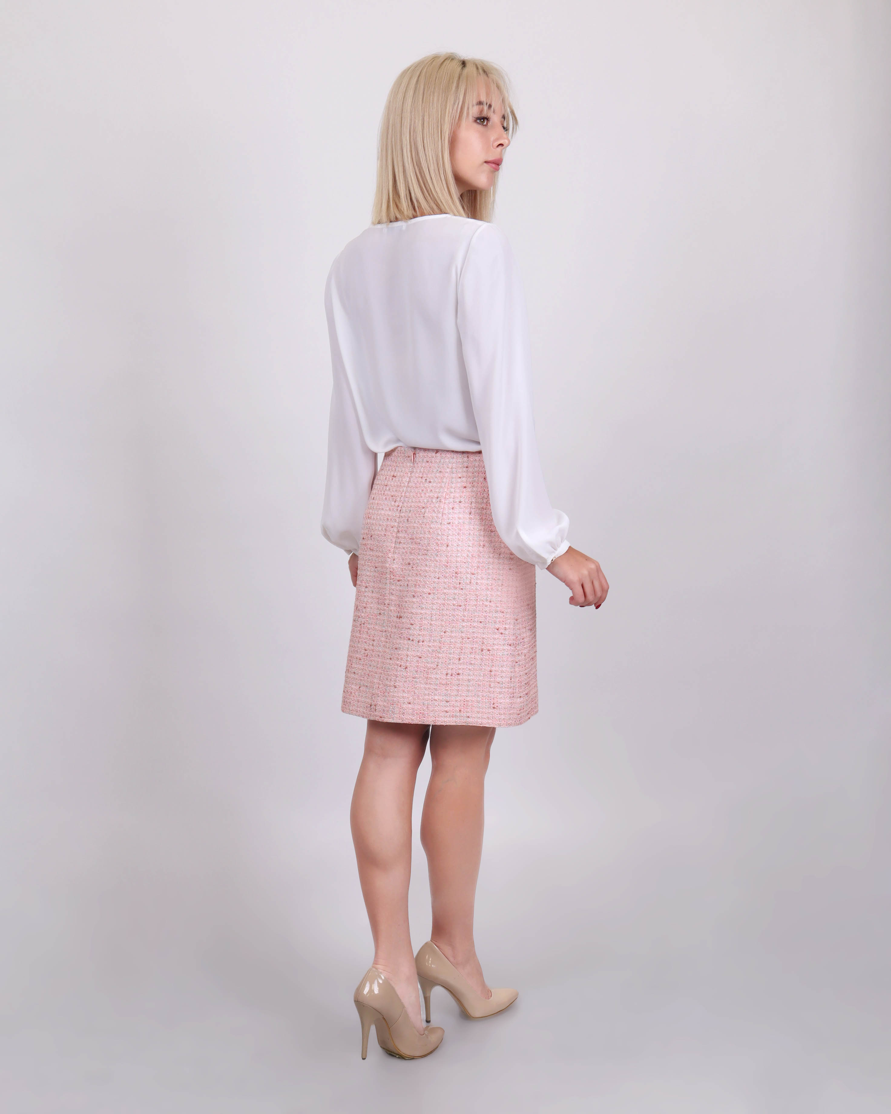 Fusta tweed din bumbac si raion | Fuste | Dikastore.ro - 4 Fusta tweed din bumbac si raion | Fuste - 4