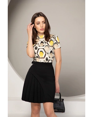 Skirt with pleated asymmetric detail | Skirts and Shorts | Outlet DiKa - 5 Skirt with pleated asymmetric detail | Skirts and Shorts - 5