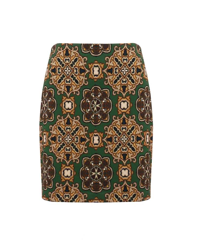 Fusta cu motiv stilizat | Fuste | Dikastore.ro Fusta cu motiv stilizat | Fuste