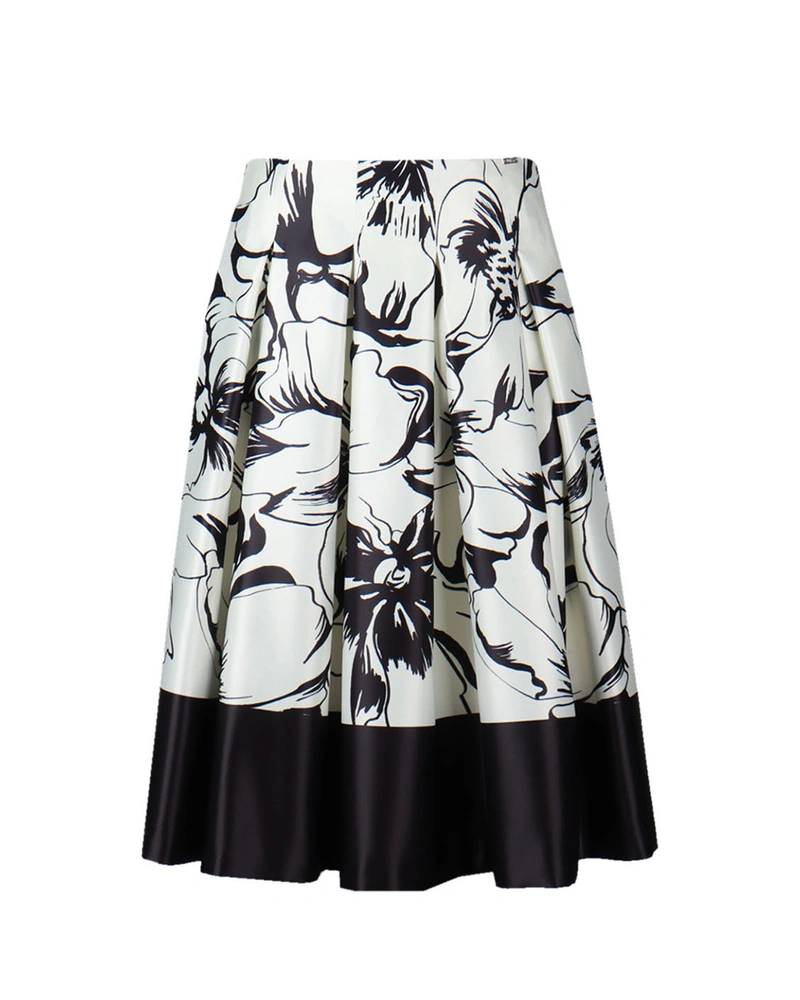 Floral skirt with a contrasting detail | Skirts