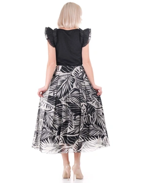 Дълга пола от фина мрежеста материя | Поли - 6