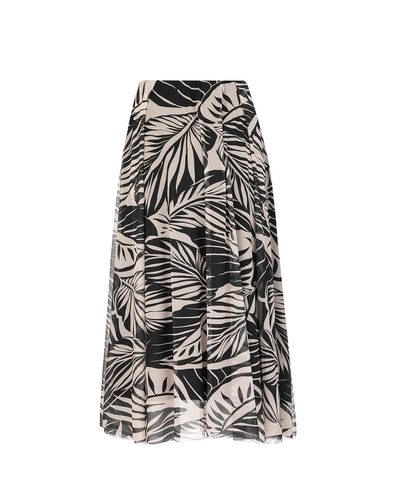 Long skirt made of fine mesh fabric | Skirts