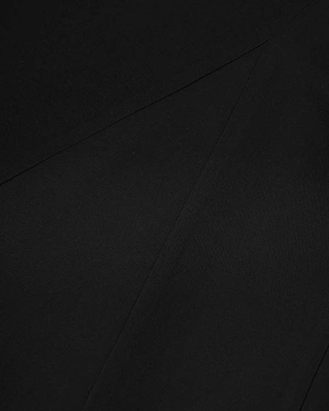 Long black viscose skirt with A-line silhouette and waist tie | SUMMER COLLECTION - 2