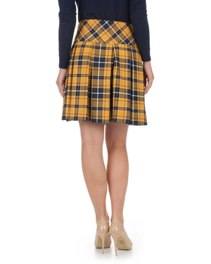 Checked pleated skirt in mustard color | Skirts | Dika.ge - 5 Checked pleated skirt in mustard color | Skirts - 5