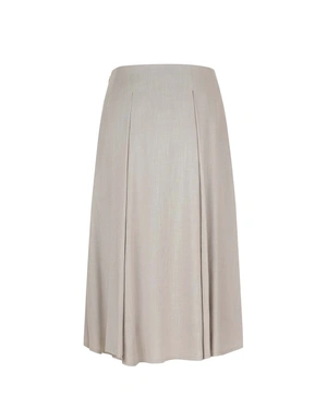 Midi skirt made of viscose and linen blend | SUMMER COLLECTION - 1