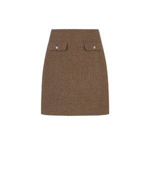 შალის ქვედაბოლო A-ს ფორმის სილუეტით | ქვედაბოლოები