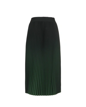 Elegant pleated skirt in gradient black and green | COLLECTION - 1