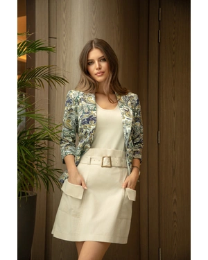 ღია კრემისფერი ბამბის მინი ქვედაბოლო ჯიბეებით | ქვედაბოლოები | Dika.ge - 1 ღია კრემისფერი ბამბის მინი ქვედაბოლო ჯიბეებით | ქვედაბოლოები - 1