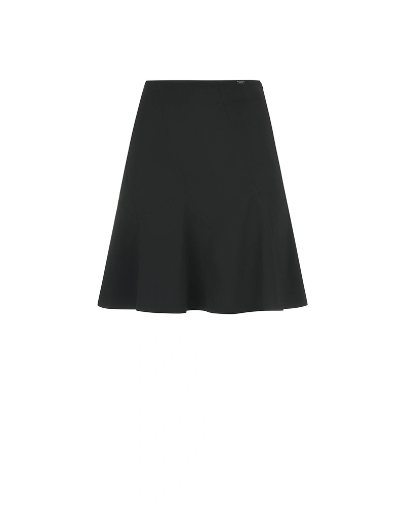 Black skirt with shaping asymmetric seams | Skirts and Shorts