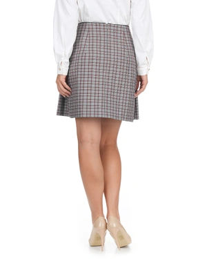 Plaid pleated skirt in gray and burgundy | Skirts | Dika.ge - 4 Plaid pleated skirt in gray and burgundy | Skirts - 4