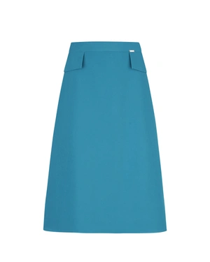Jupe en turquoise cristal, avec une silhouette en A et des poches décoratives | Business | Dika.com Jupe en turquoise cristal, avec une silhouette en A et des poches décoratives | Business