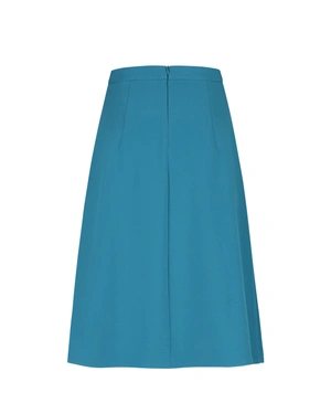 Jupe en turquoise cristal, avec une silhouette en A et des poches décoratives | Business | Dika.com - 1 Jupe en turquoise cristal, avec une silhouette en A et des poches décoratives | Business - 1