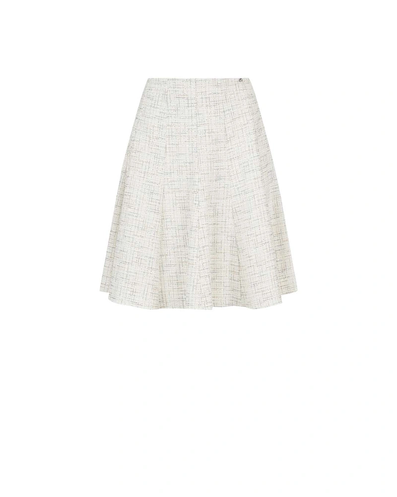 Light flared tweed skirt with delicate sequins | 
