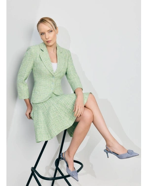 Light green tweed skirt | PRODUCTS - 1