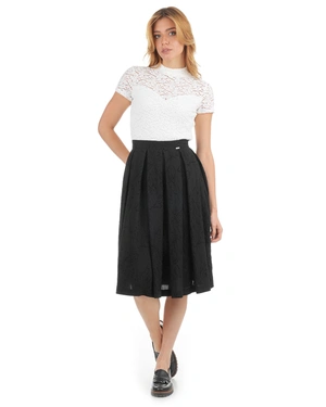 Черна жакардова пола с плохи | Бизнес - 4