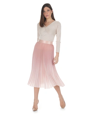 Фина плисирана пола с преливащи пудрени тонове | Поли - 3