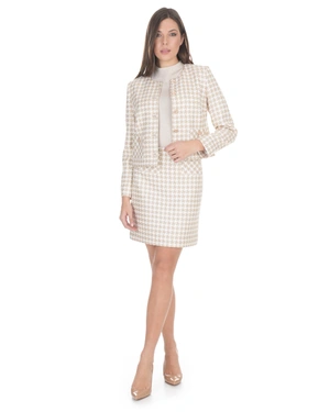 კრემისფერ-ოქროსფერი სწორი ტვიდის ქვედაბოლო | ქვედაბოლოები - 4