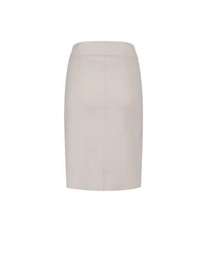 Fustă creion bej deschis, confecționată din material texturat | Fuste | Dikastore.ro - 4 Fustă creion bej deschis, confecționată din material texturat | Fuste - 4