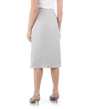 Hemp skirt with asymmetrical wrap-over | Skirts - 2