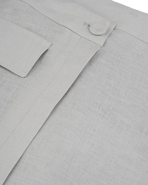 Hemp skirt with asymmetrical wrap-over | Skirts - 4