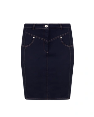 Denim skirt leather-like effect | Skirts and Shorts - 1