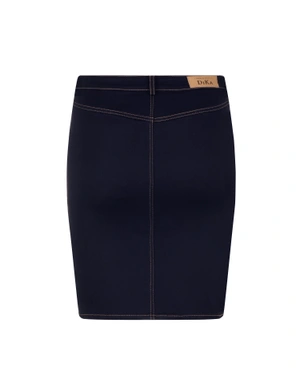 Denim skirt leather-like effect | Skirts and Shorts - 2