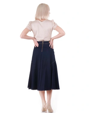 Midi denim skirt | Skirts and Shorts - 4
