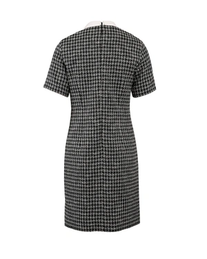 Houndstooth dress with a collar | All products | Outlet DiKa - 1 Houndstooth dress with a collar | All products - 1