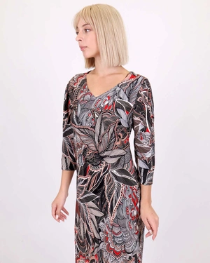 V-neck dress, with certified viscose | All products | Dika.bg - 4 V-neck dress, with certified viscose | All products - 4