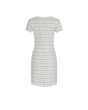 ტვიდის კაბა თეთრ და ნაცრისფერ ტონებში | კოლექცია - 1