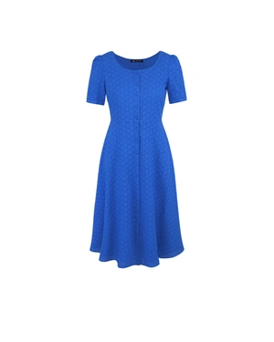 Turkish blue cotton shirt dress, English embroidery | Dresses | Dikastore.ro Turkish blue cotton shirt dress, English embroidery | Dresses