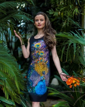 Dress with a print | Dresses - 1