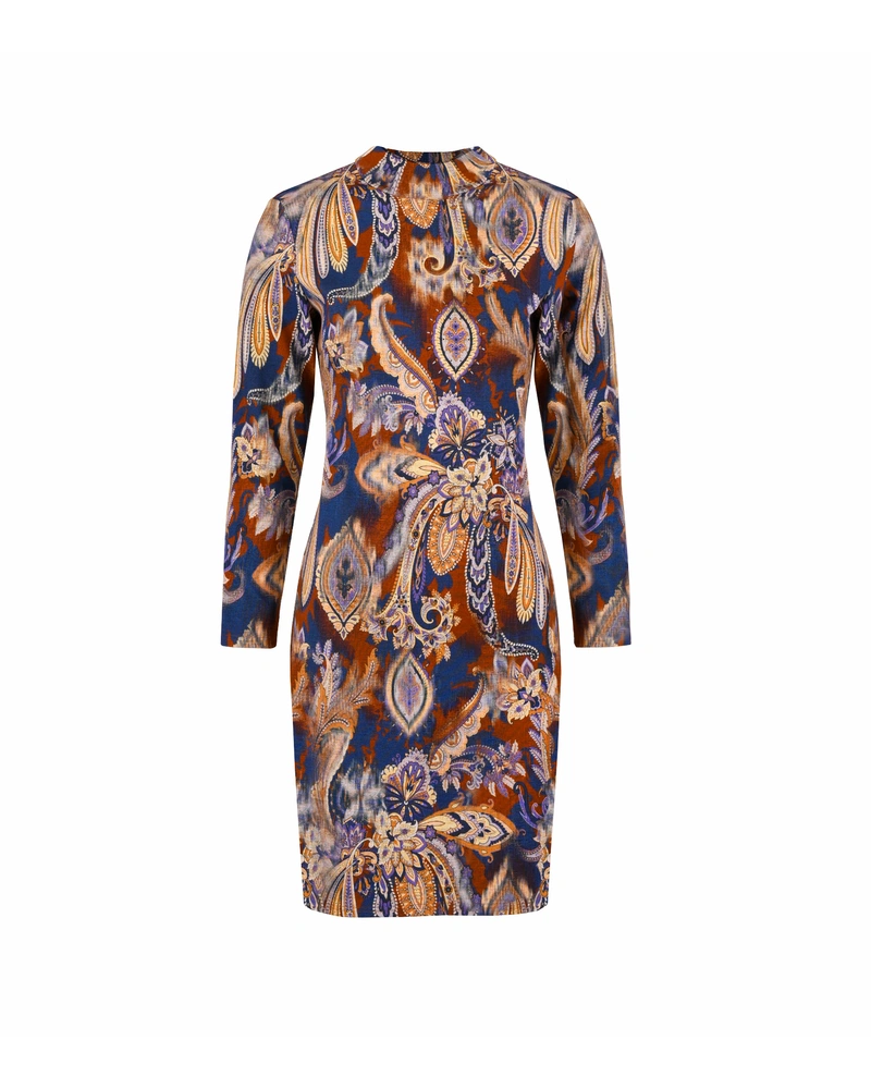 Straight dress with paisley motif | All products | Dikastore.ro Straight dress with paisley motif | All products