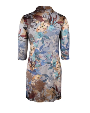 Straight dress with floral motif | Dresses and Jumpsuits | Dikastore.ro - 1 Straight dress with floral motif | Dresses and Jumpsuits - 1