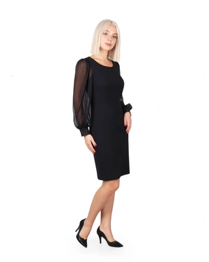 Rochie cu maneci de sifon |  - 2