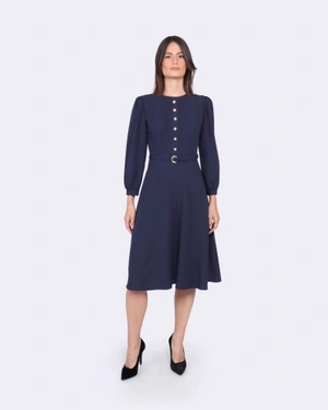 Dress with a textile belt |  - 1