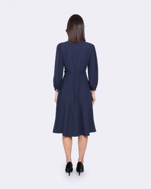 Dress with a textile belt |  - 4