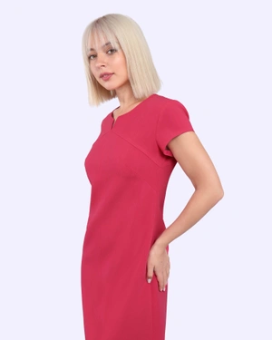 Dress with V-neck cut-out | Dresses and Jumpsuits | Dikastore.ro - 4 Dress with V-neck cut-out | Dresses and Jumpsuits - 4